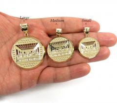 14k yellow gold small-large jesus apostles last supper pendant 
