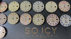 Custom made natural diamond 36mm 41mm rolex dial 2.00ct