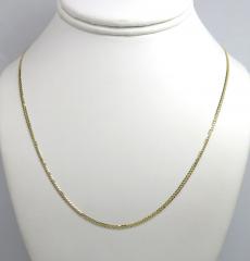 14k yellow gold solid cuban chain 16-24 inch 2mm