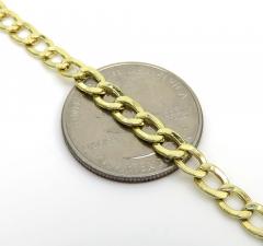 14k yellow gold hollow cuban link chain 18-24 inch 5mm