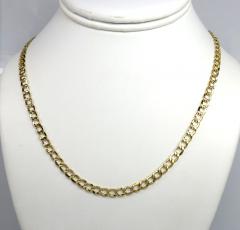 14k yellow gold hollow cuban link chain 18-24 inch 5mm