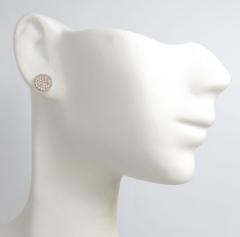 14k yellow gold cz snow cap 7.50mm earrings 0.60ct