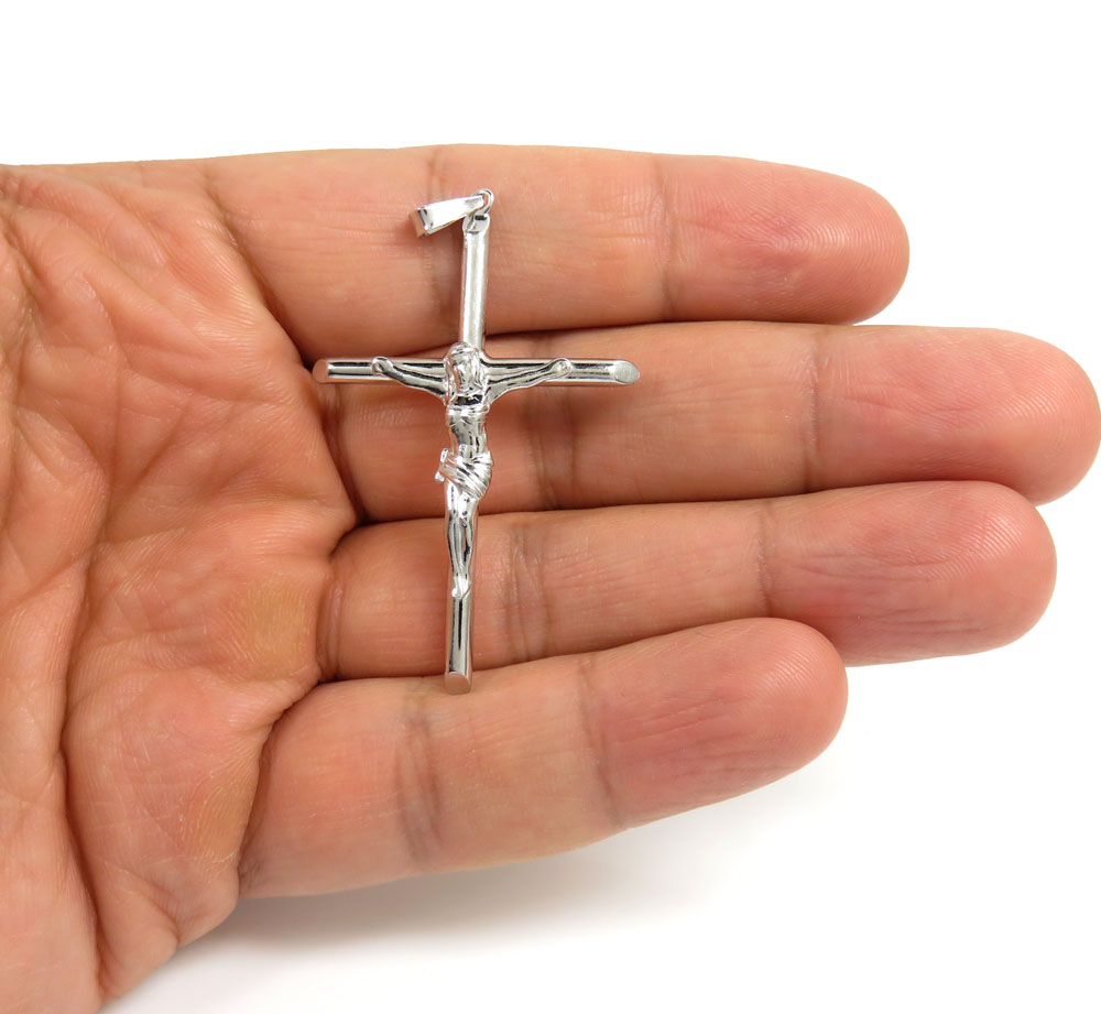 925 silver large hanging jesus tube cross  - Image 5