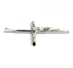 925 silver large hanging jesus tube cross 