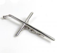 925 silver large hanging jesus tube cross 