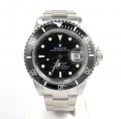 Rolex submariner date black dial 40mm steel watch ref. 16610