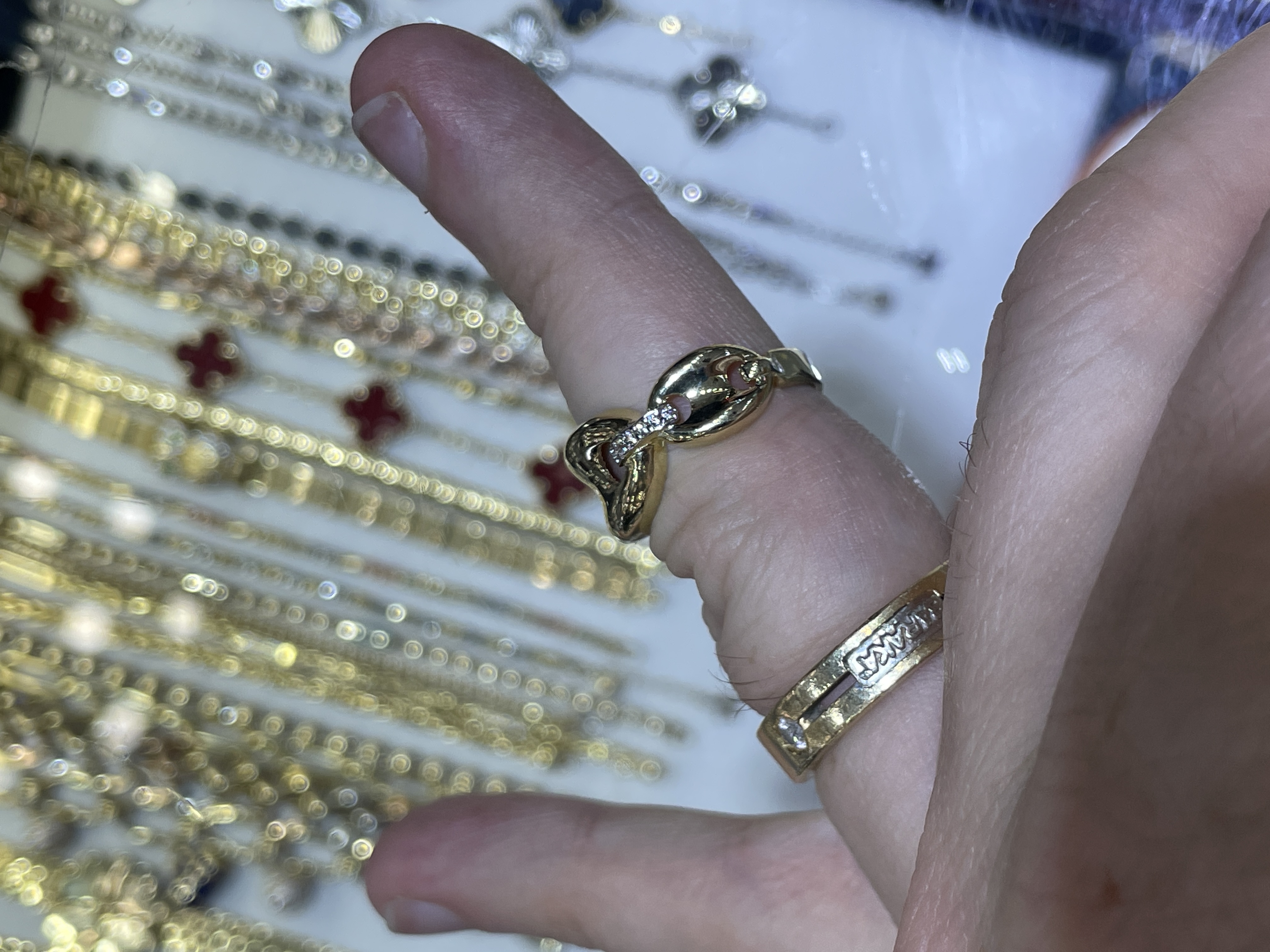 14k gold puffed mariner ring