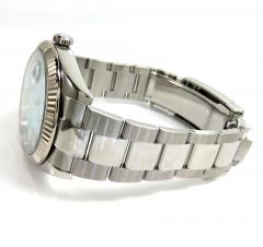 Rolex stainless steel datejust 41mm fluted turquoise dial ref. 126334