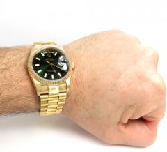 Rolex day date 18k yellow gold 36mm green dial ref.18238
