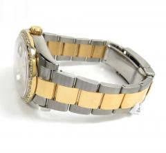Rolex datejust yellow gold and stainless steel custom diamond bezel and dial 2.00ct ref. 126233
