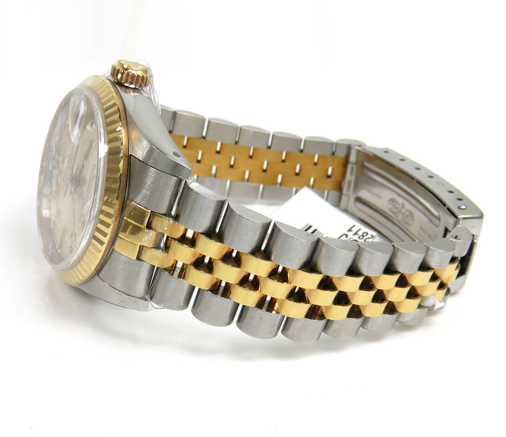 Rolex datejust 31mm 18k yellow gold and stainless steel champagne dial watch ref.  68273 