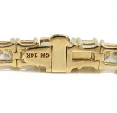 14k gold 15 pointer vs princess lab diamond tennis bracelet 7 inch 6ct