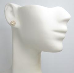 14k yellow gold cz snow cap 7mm earrings 0.60ct