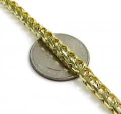 14k yellow gold solid diamond cut franco chain 20-24