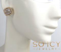 10mm or 12mm baguette diamond square earrings 0.75ct- 1.02ct
