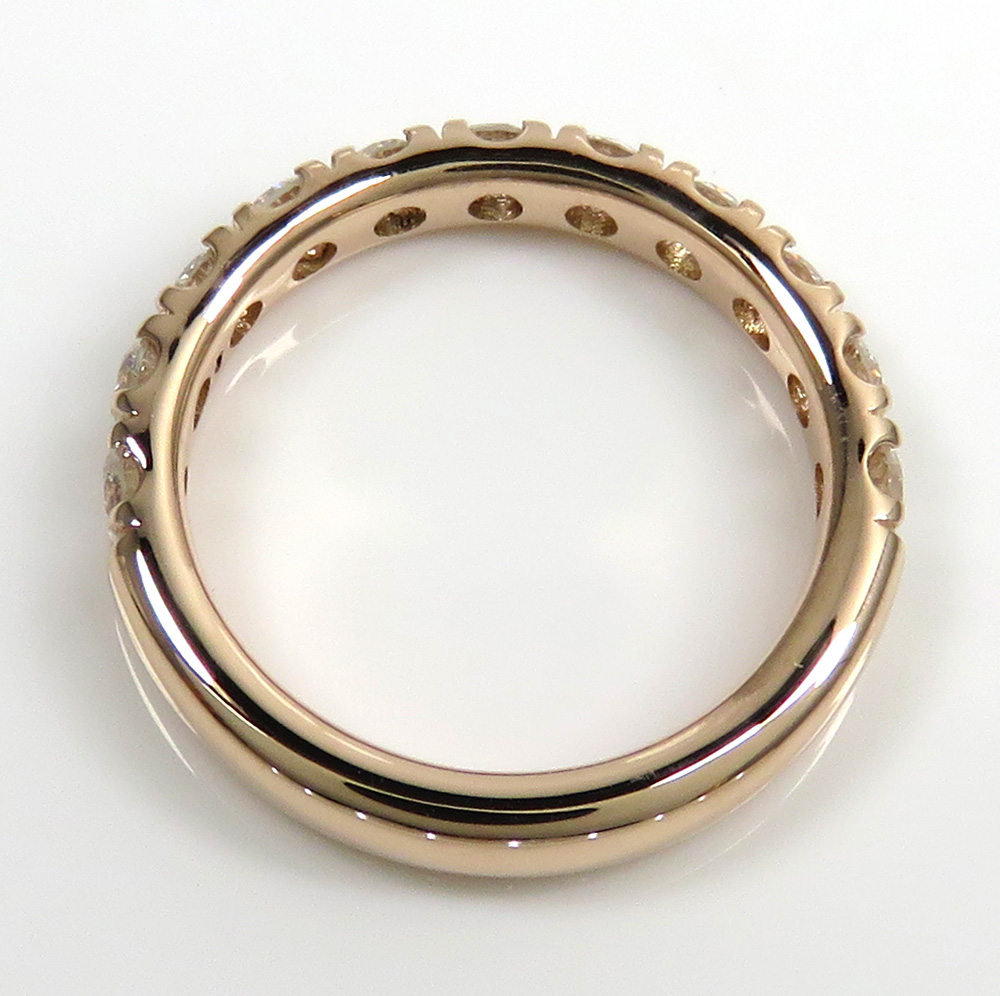 14k gold lab grown 10 pointer diamond 3mm wedding comfort band ring - Image 3