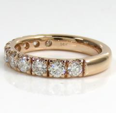 14k gold lab grown 10 pointer diamond 3mm wedding comfort band ring