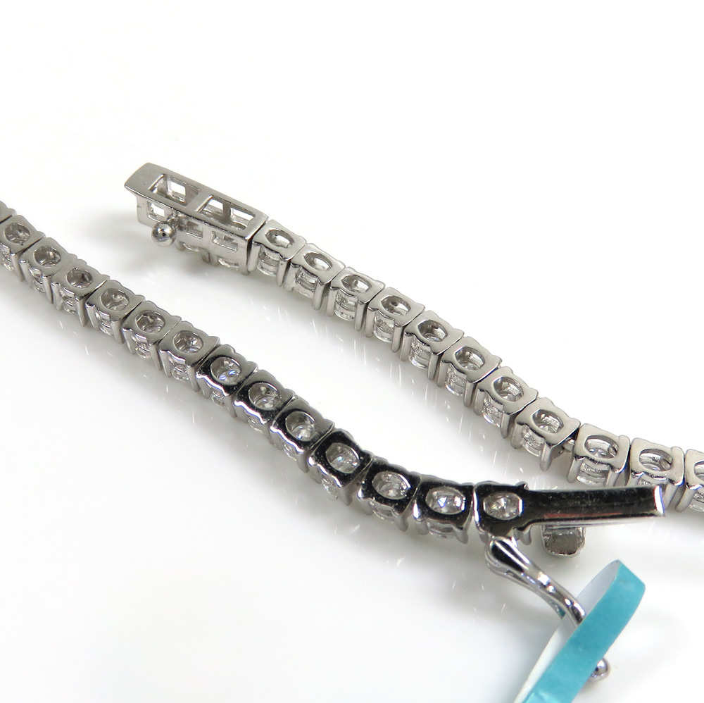 Silver 3mm or 4mm 925 moissanite tennis chain 18-30