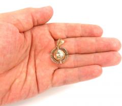 10k yellow gold super mini spinning world is yours pendant 