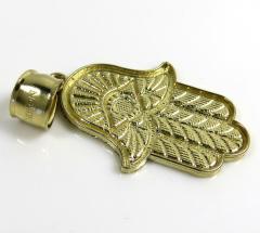 Small hamsa pendant 10k yellow gold pendant
