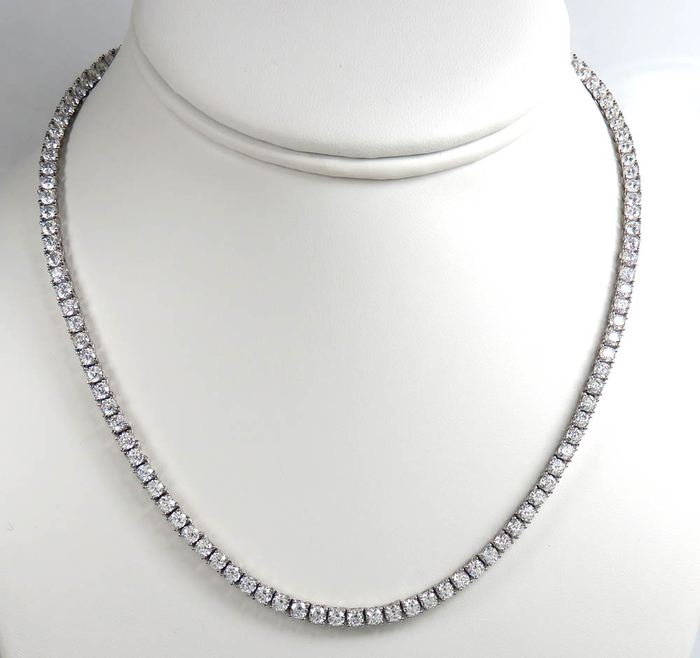 3mm 925 silver cz ice tennis link chain 15ct - Image 4