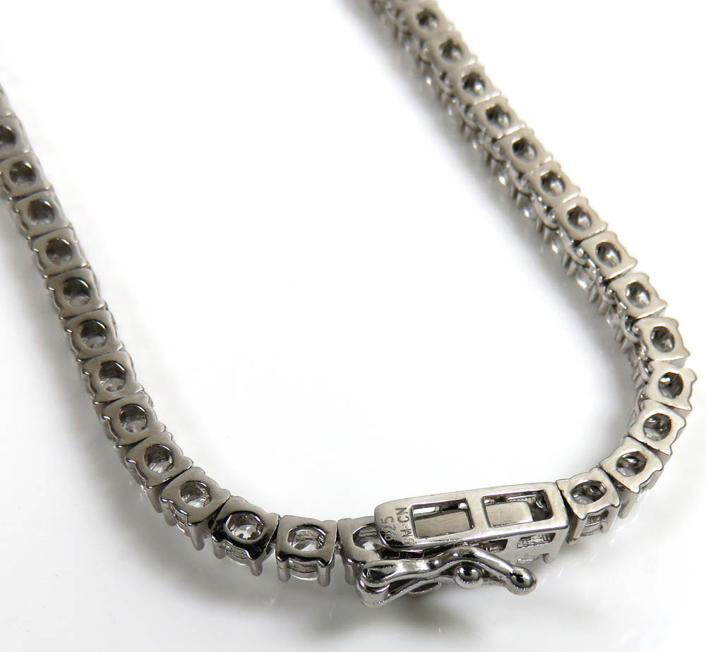 3mm 925 silver cz ice tennis link chain 15ct - Image 6