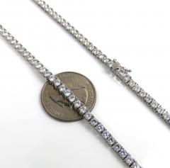 3mm 925 silver cz ice tennis link chain 15ct