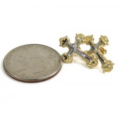 10k gold cathedral cross earrings