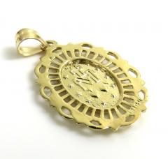 14k yellow gold virgin mary small pendant 