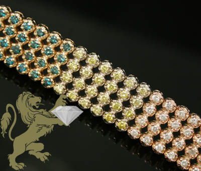 11.00ct 14k solid white, yellow & rose gold 