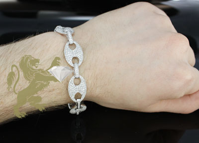 diamond gucci link bracelet