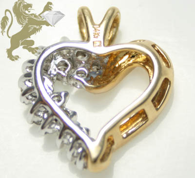 1.02ct 14k solid yellow gold round & baguette diamond 