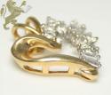 1.02ct 14k solid yellow gold round & baguette diamond 