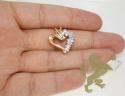 1.02ct 14k solid yellow gold round & baguette diamond 
