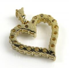 1.00ct 14k solid yellow or white gold round diamond heart prong frame pendant