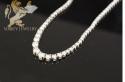 12.95ct ladies 14k white gold round diamond graduating stone tennis chain