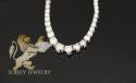 12.95ct ladies 14k white gold round diamond graduating stone tennis chain