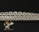 12.95ct ladies 14k white gold round diamond graduating stone tennis chain