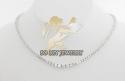 12.95ct ladies 14k white gold round diamond graduating stone tennis chain
