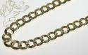 10k yellow gold cuban yellow pave chain 22 inch 7mm