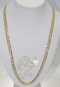 10k yellow gold cuban yellow pave chain 22 inch 7mm