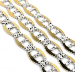 10k yellow gold yellow diamond cut mariner chain 18-30 inch 7mm