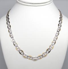 10k yellow gold yellow diamond cut mariner chain 18-30 inch 7mm