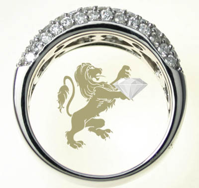 2.05ct ladies 14k solid white gold 