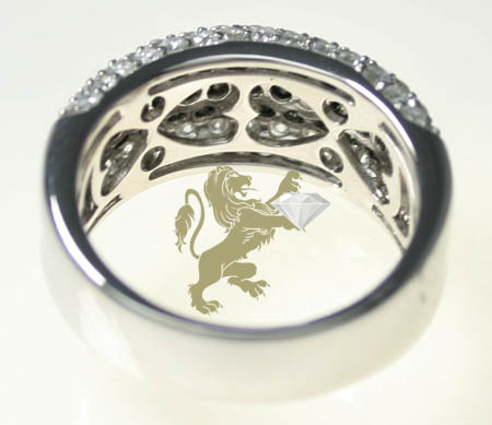 2.05ct ladies 14k solid white gold 
