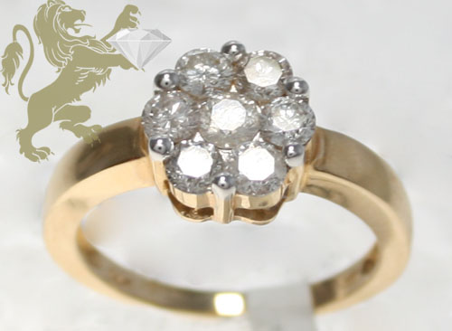 1.00ct ladies 14k solid yellow gold 