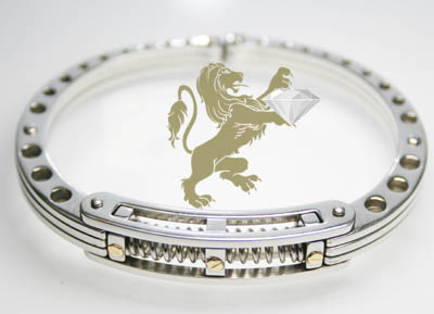 White & yellow stainless steel 