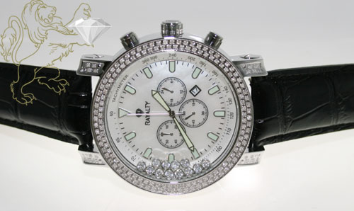 1.50ct mens rayalty genuine diamond watch 