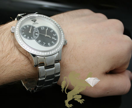 2.45ct mens aqua master genuine round diamond