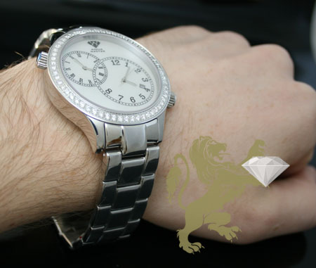 2.45ct mens aqua master genuine round diamond